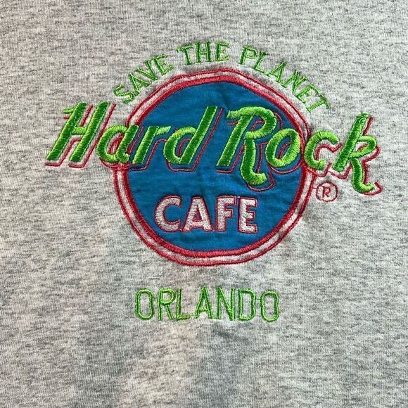 Vintage 90s Hard Rock Cafe Save The Planet Sweater - Picture 2 of 6